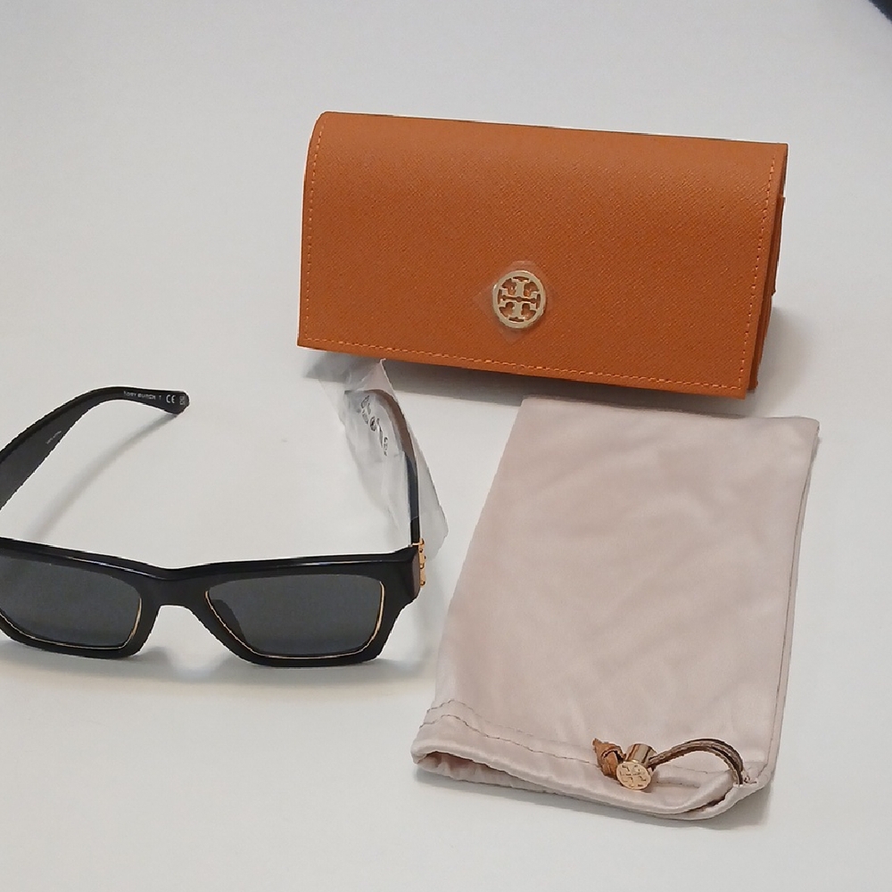 Tory Burch Black and Orange Sunglasses